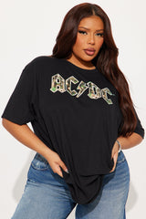 ACDC Camo Oversized Tee - Black
