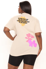 Unity Flower Tee - Nude
