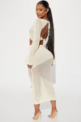 Malibu Babe Crochet Skirt Set - Cream