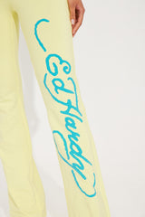 Ed Hardy Pierced Heart Pant Set - Yellow