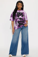 ACDC Vertical Tie Dye Oversized Tee - Purple
