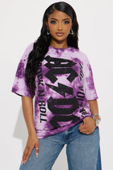 ACDC Vertical Tie Dye Oversized Tee - Purple