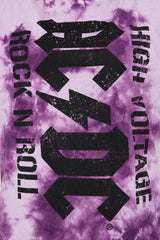 ACDC Vertical Tie Dye Oversized Tee - Purple