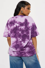 ACDC Vertical Tie Dye Oversized Tee - Purple