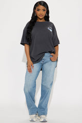 Bad Habits Washed Oversized Tee - Charcoal