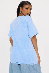 Cheech and Chong Polaroid Oversized Washed Tee - Light Blue