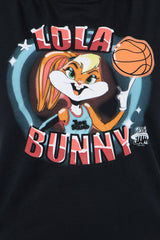 Lola Bunny Airbrush Oversized Tee - Black
