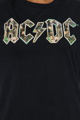 ACDC Camo Oversized Tee - Black