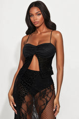 Mystic Moonlight Lace Skirt Set - Black