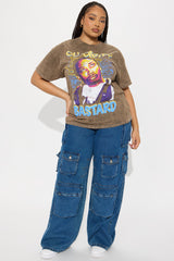 Ol' Dirty Bastard Washed Oversized Tee - Brown