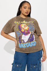 Ol' Dirty Bastard Washed Oversized Tee - Brown
