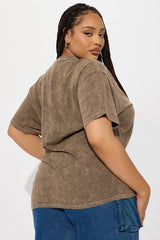 Ol' Dirty Bastard Washed Oversized Tee - Brown