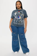 PBR Reaper Washed Oversized Tee - Charcoal