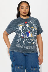 PBR Reaper Washed Oversized Tee - Charcoal