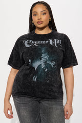 Cypress Hill Washed Oversized Tee - Black