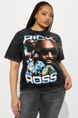 Rick Ross Washed Oversized Tee - Black
