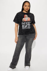 Sexyy Red Washed Oversized Tee - Black