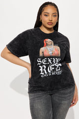 Sexyy Red Washed Oversized Tee - Black