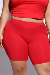 Natalee Biker Shorts - Red