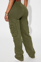 On Command Stretch Straight Leg Cargo Jean - Olive