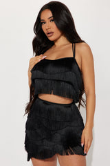 Just My Type Skirt Set - Black