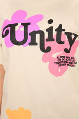 Unity Flower Tee - Nude