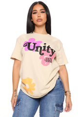 Unity Flower Tee - Nude