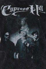 Cypress Hill Washed Oversized Tee - Black