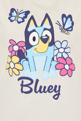 Bluey Butterflies Oversized Tee - Cream