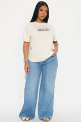 Boys Cry Girls Buy Tee - Natural