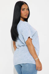 Enjoy Your Day Washed Oversized Tee - Grey