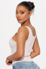 Lil Bow Lace Tank Top - Pink