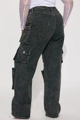 Tall Lily High Rise Cargo Jeans - Green