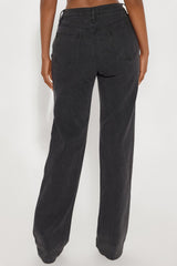 Tall Get It Straight Slouch Fit Jeans - Black