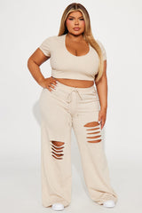 Getting Along Pant Set - Oatmeal