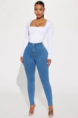 Enough Said High Stretch Skinny Jean - Medium Wash