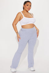 Petite Adriana Flare Pant - Heather Grey
