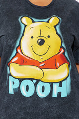 Winnie The Pooh Oversized Tee - Black