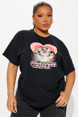 Powerpuff Girls Love Oversized Tee - Black