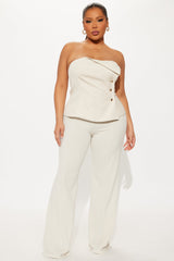 Victoria High Waisted Dress Pants - Oatmeal