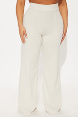 Victoria High Waisted Dress Pants - Oatmeal