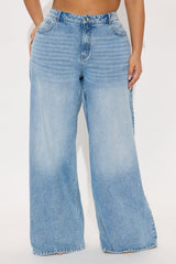Tall Brianca Bow Wide Leg Jeans - Light Wash