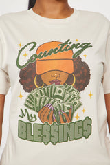 Counting My Blessings Tee - Beige