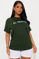 Al Dente Oversized Tee - Hunter Green