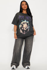 Stevie Nicks Tour Washed Oversized Tee - Black