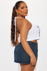 Motocity Skull Legacy Halter Top - White