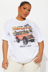 Bronco Island Oversized Tee - White