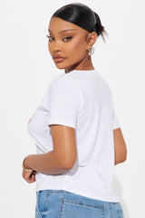 One Of The Boys Baby Tee - White