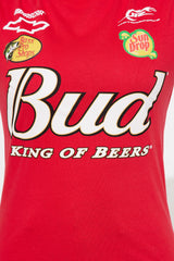 Budweiser King Of Beers Oversized Tee - Red