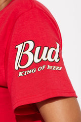 Budweiser King Of Beers Oversized Tee - Red